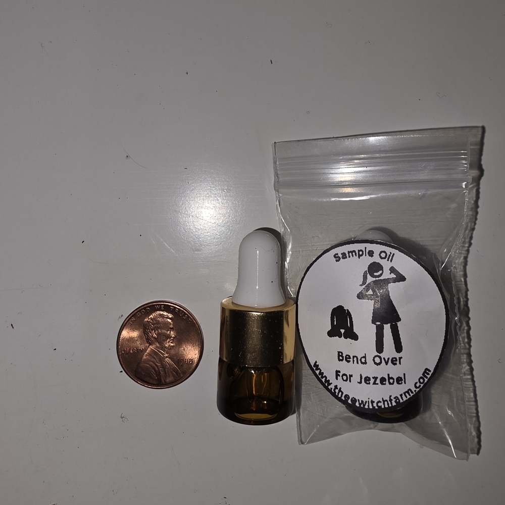 Bend Over Sample Oil - Gold and White